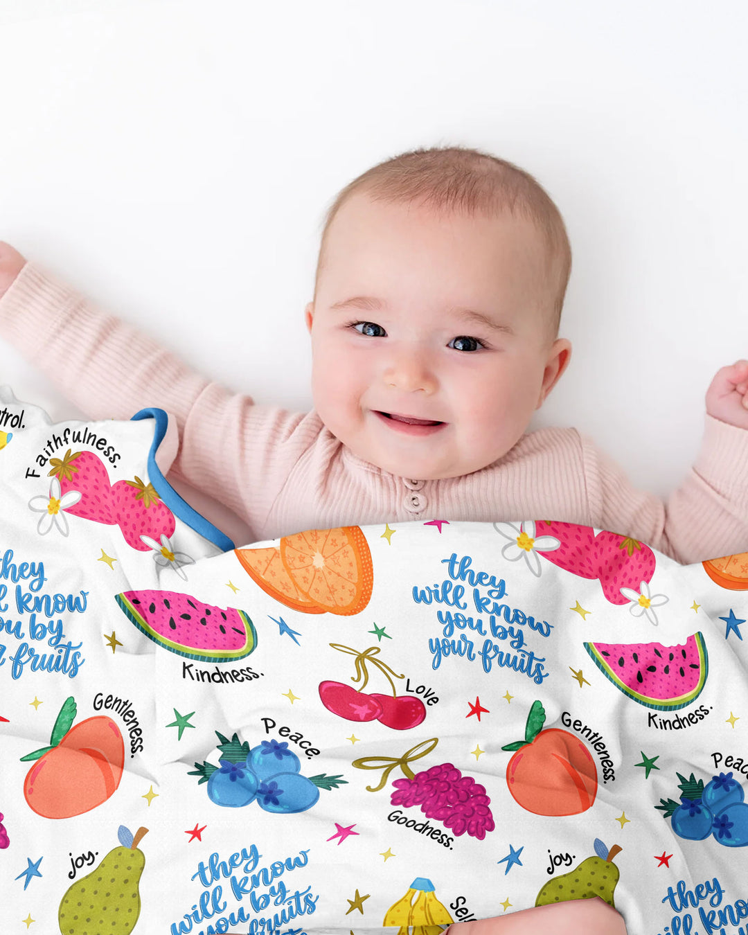 They Will Know You By Your Fruits Bamboo Blanket