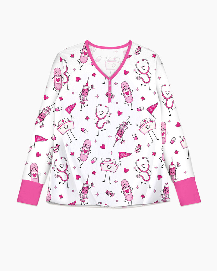 Familien-Pyjama-Set aus Bambus für Damen mit Küsten-Charme