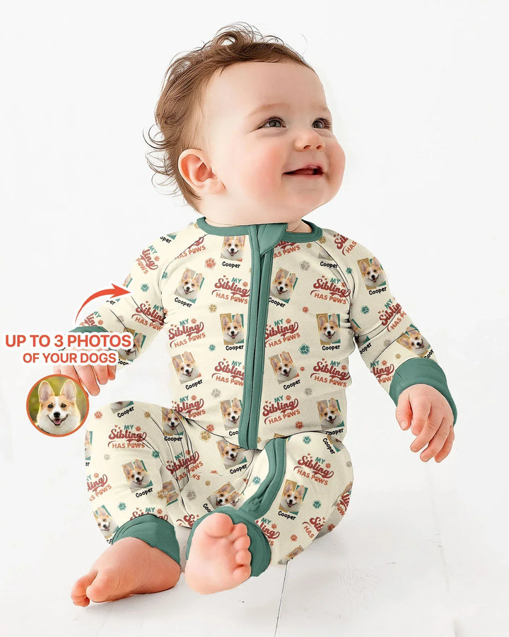 Gerippte Babykleidung mit individuellem Foto - Weich &amp; Skizzenhaft