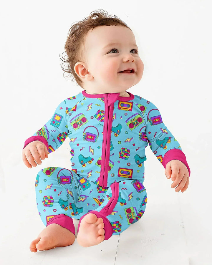 80s Retro Neon Bamboo Convertible Zippy