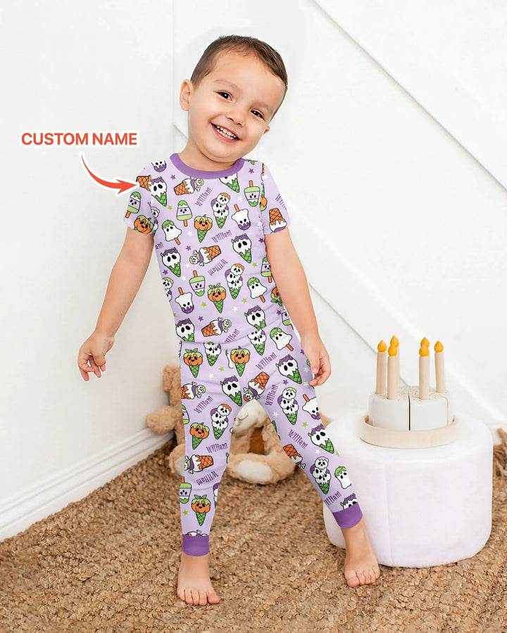 Zweiteiliges, kurzärmliges Pyjama-Set mit Marienkäfern