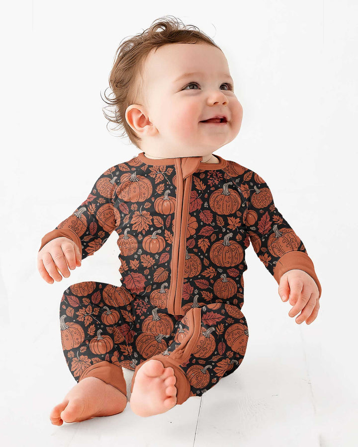 Retro Halloween Pumpkins Bamboo Convertible Zippy