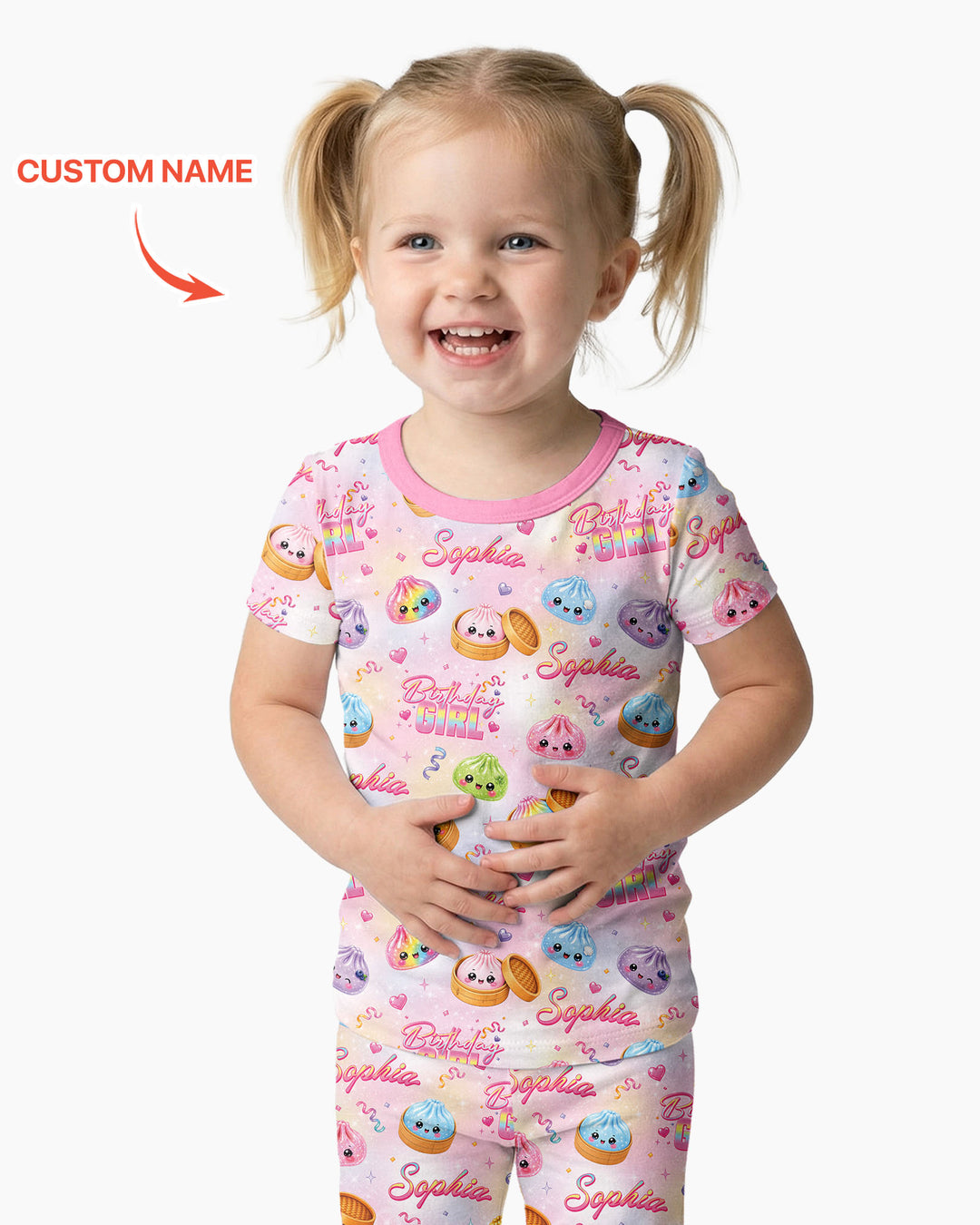 Zweiteiliges, kurzärmliges Pyjama-Set mit Marienkäfern