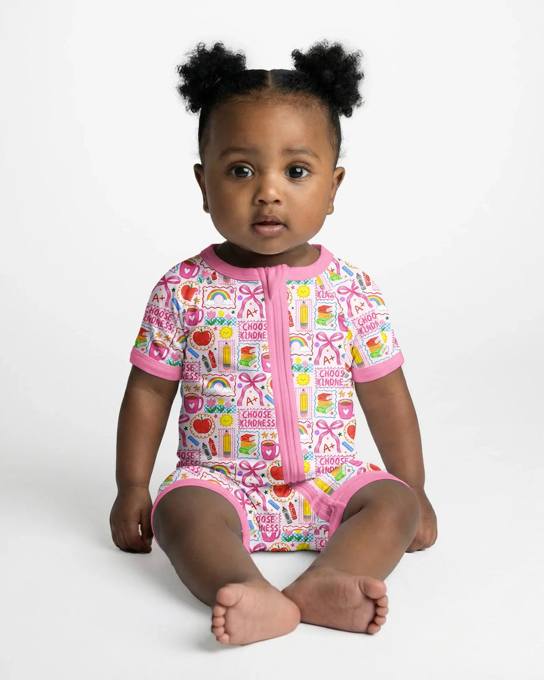 Kindness School Girl Bamboo Shorty Zippy