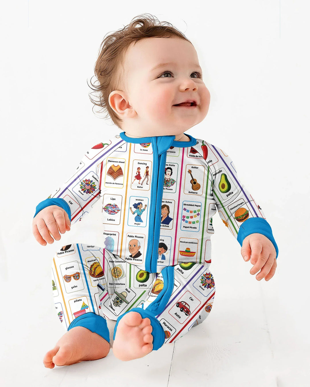 Gerippte Babykleidung mit individuellem Foto - Weich &amp; Skizzenhaft