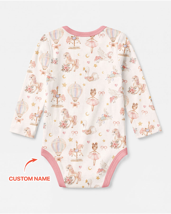 Custom Name When I Wake Up Girly Birthday Bamboo Bodysuit