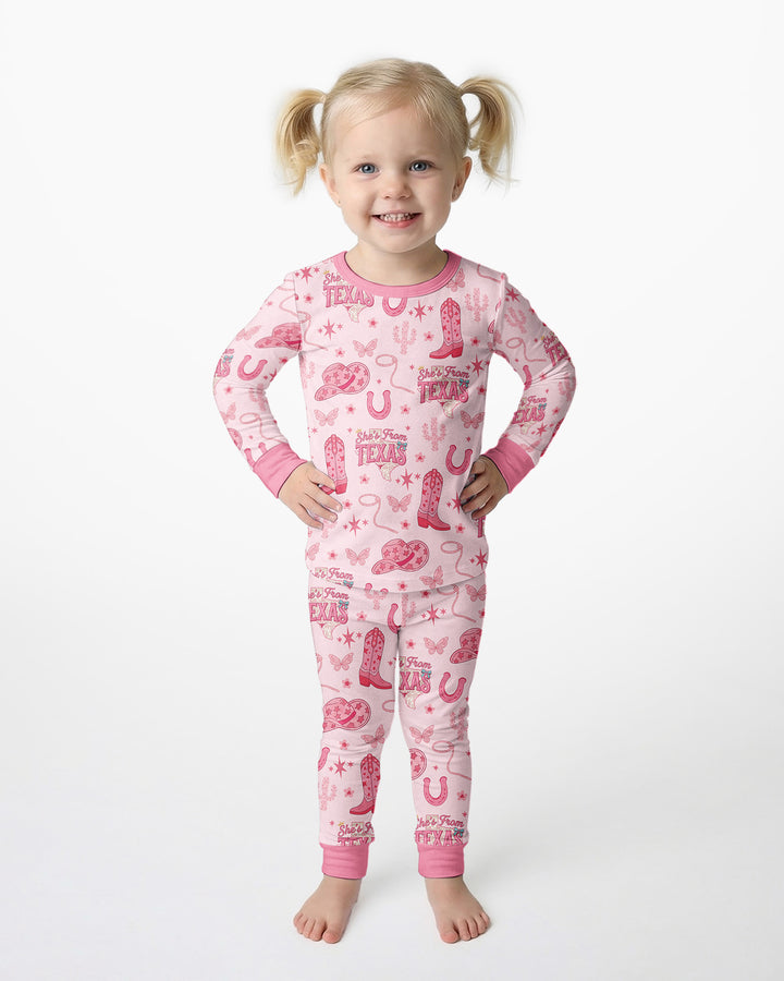 She's From Texas Bamboo Two Piece Long Sleeve Pajama Set