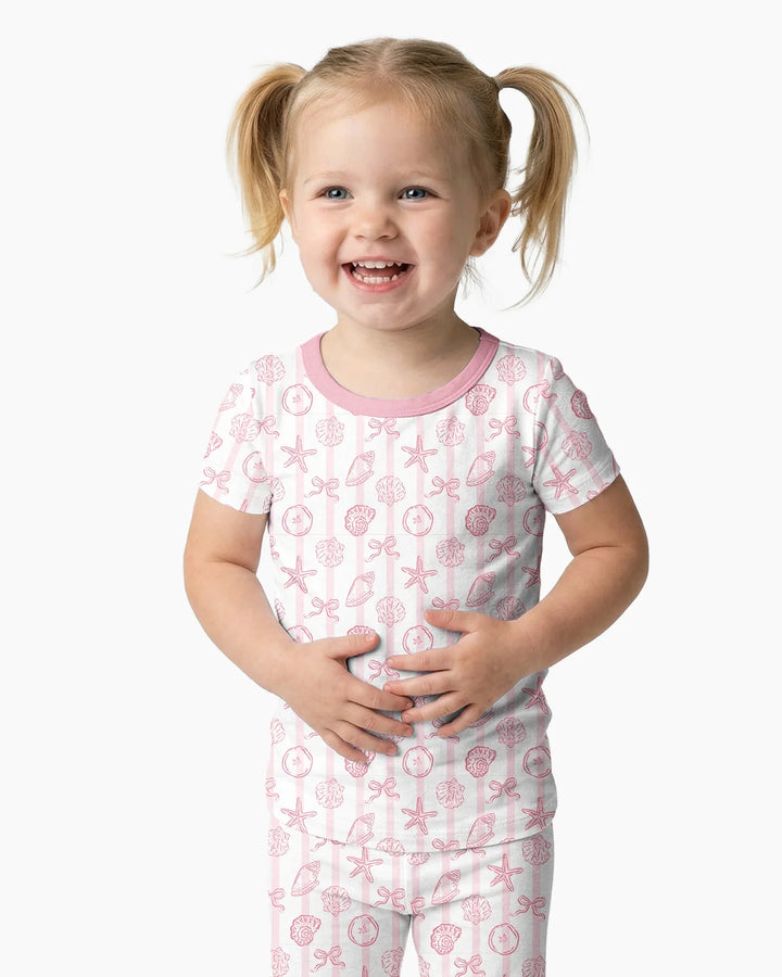 Zweiteiliges, kurzärmliges Pyjama-Set mit Marienkäfern