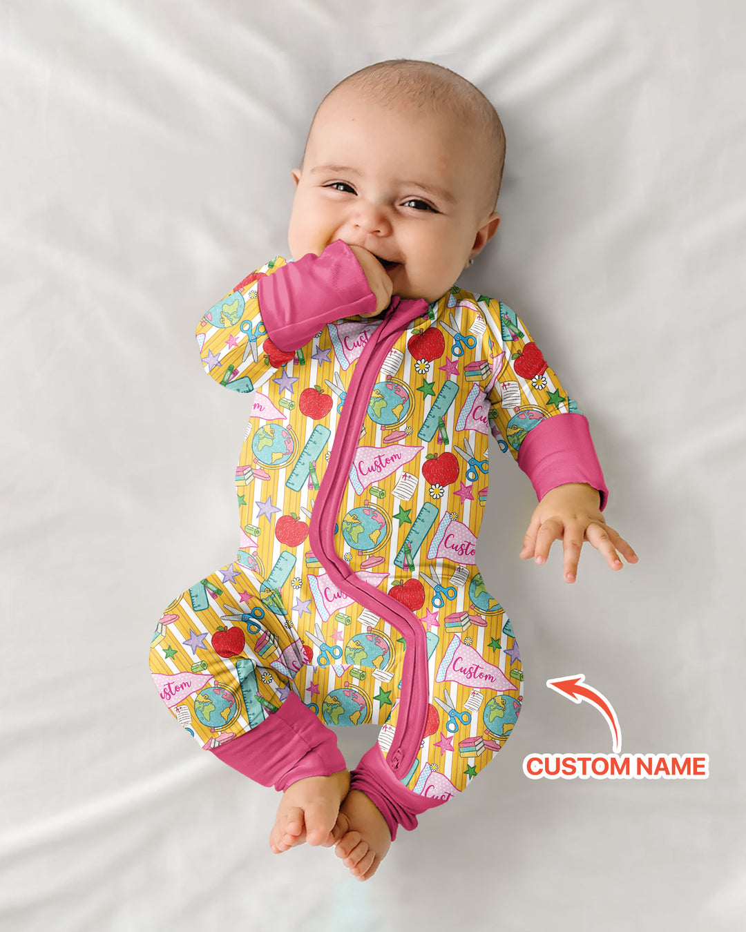Gerippte Babykleidung mit individuellem Foto - Weich &amp; Skizzenhaft