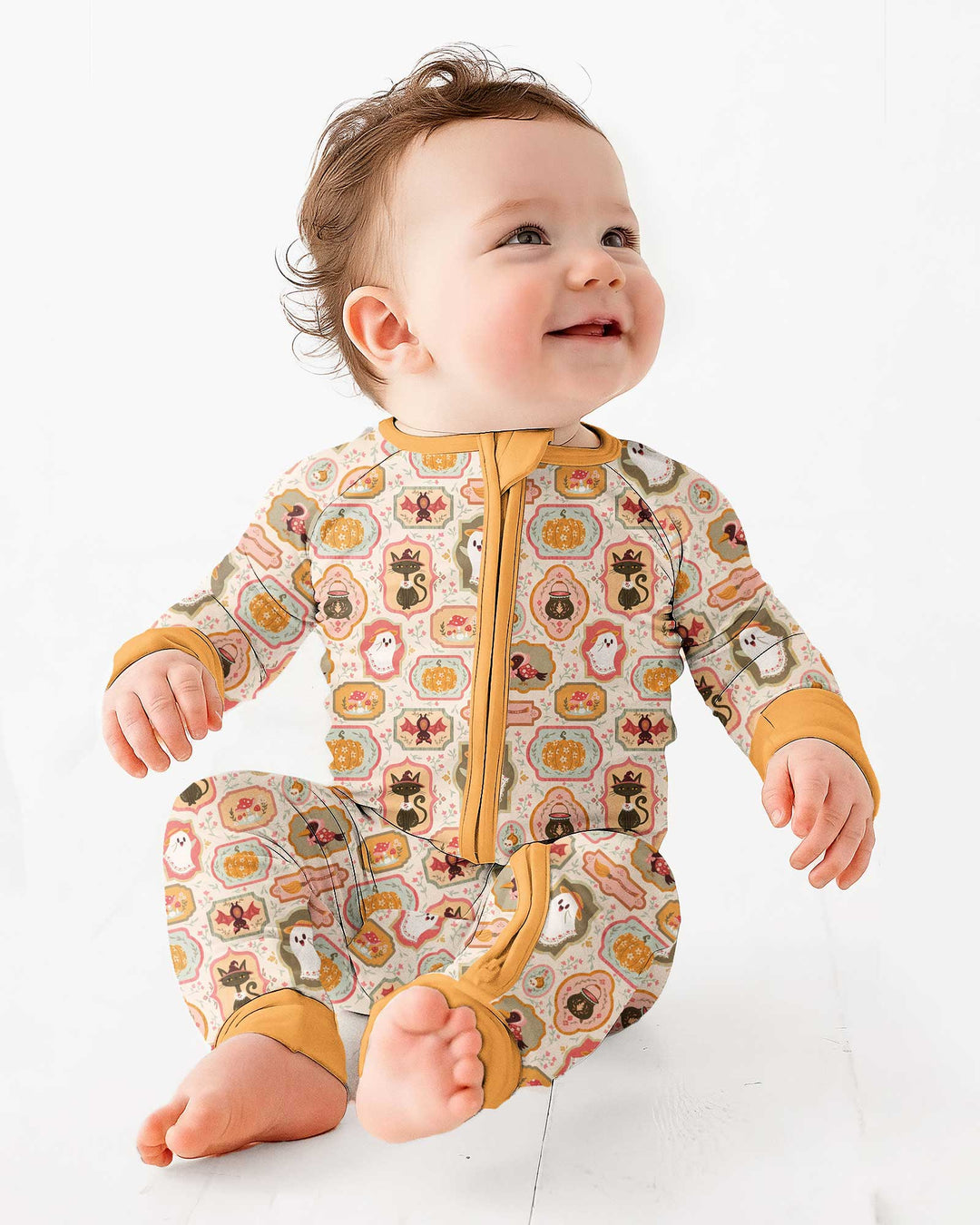 Cute Vintage Magical Cottage Style Halloween Bamboo Convertible Zippy