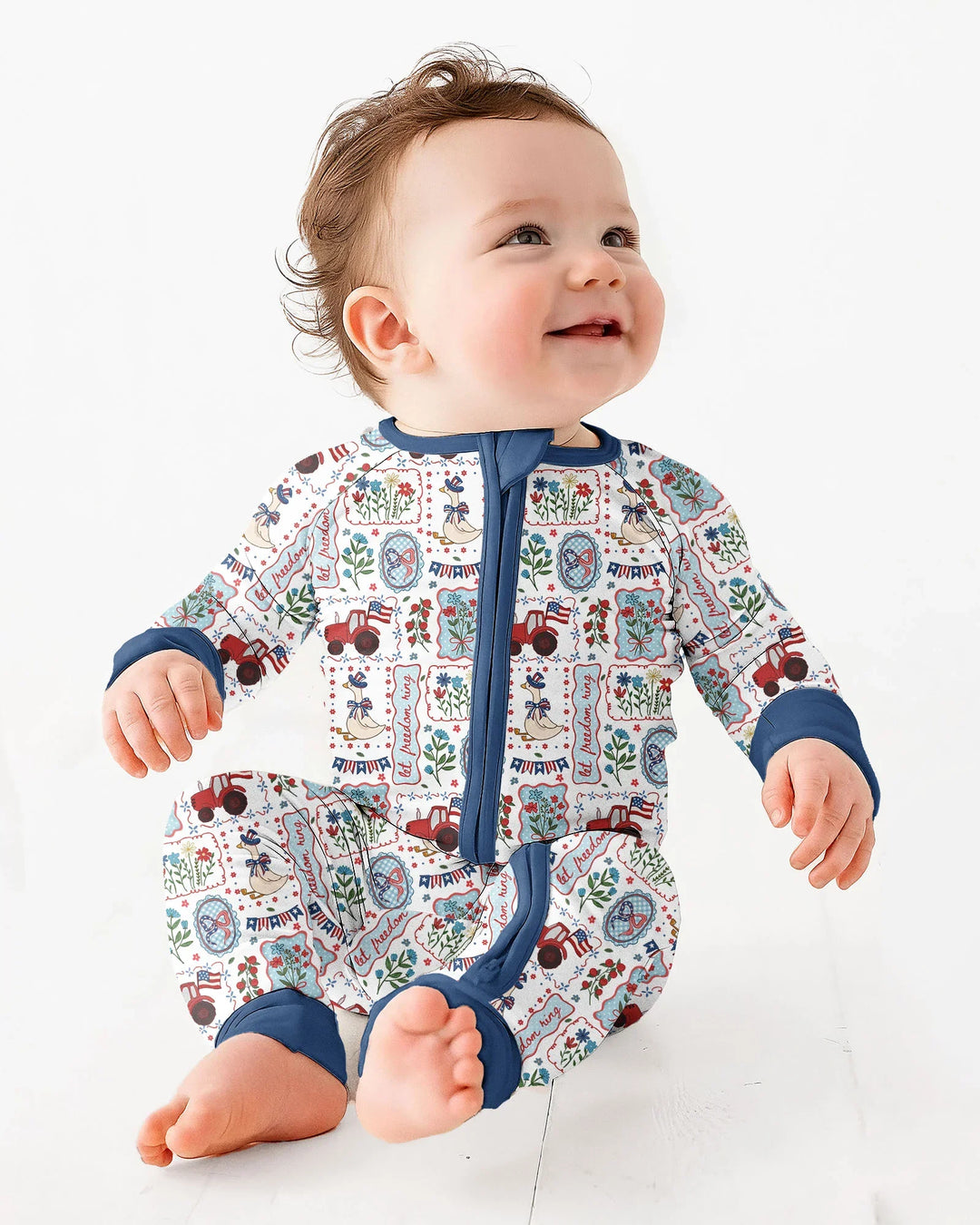 Gerippte Babykleidung mit individuellem Foto - Weich &amp; Skizzenhaft