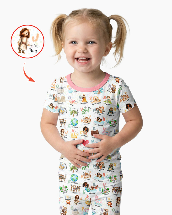 Zweiteiliges, kurzärmliges Pyjama-Set mit Marienkäfern