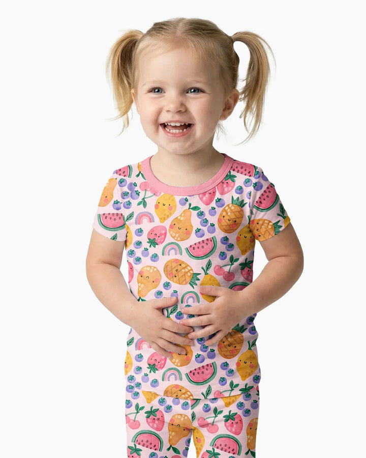 Zweiteiliges, kurzärmliges Pyjama-Set mit Marienkäfern