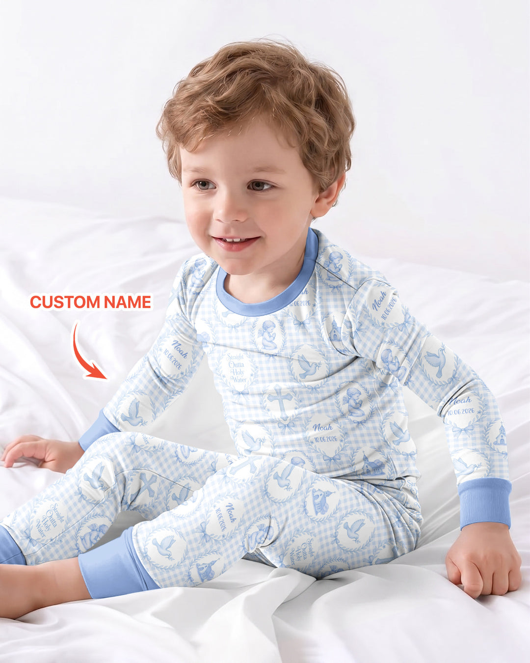Zweiteiliges Langarm-Pyjama-Set mit Sommerfrüchten