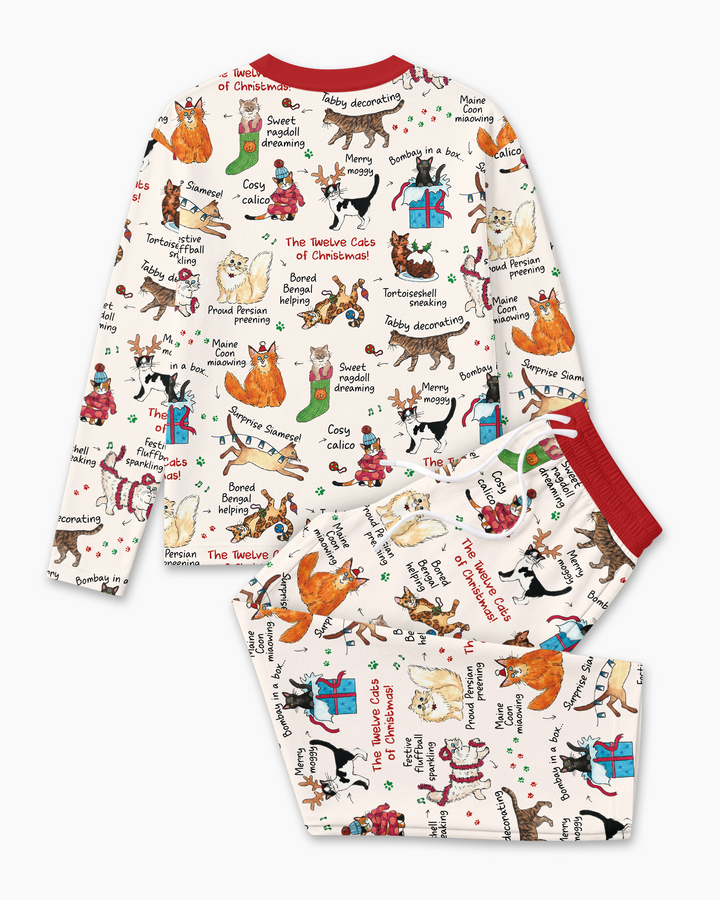 The 12 Cats of Christmas Bamboo Men's Pajama Set