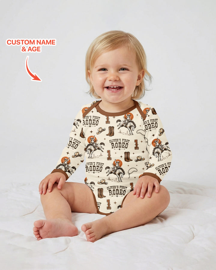 Gerippte Babykleidung mit individuellem Foto - Weich &amp; Skizzenhaft