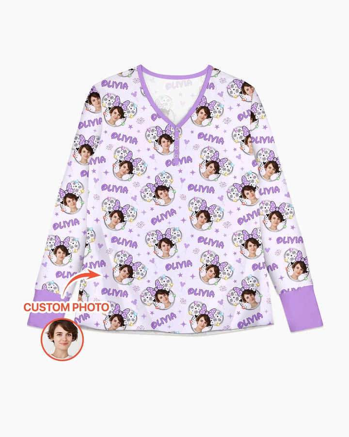 Template Damen Pyjama-Set aus personalisiertem Bambus