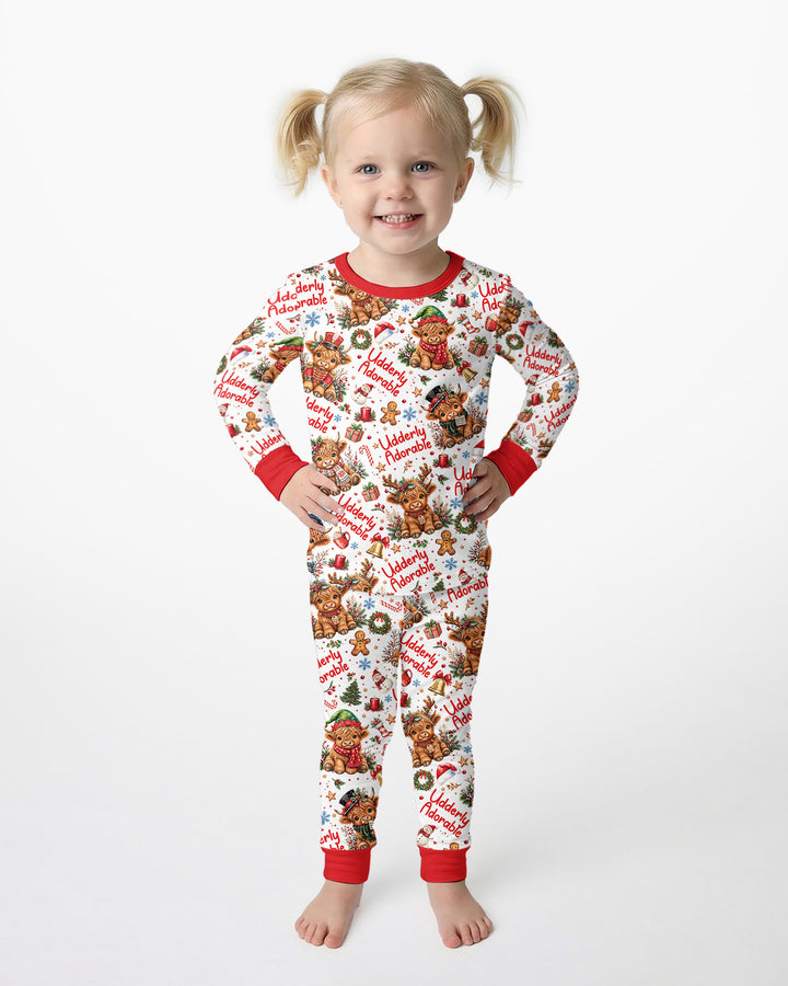 Udderly Adorable Bamboo Two Piece Long Sleeve Pajama Set