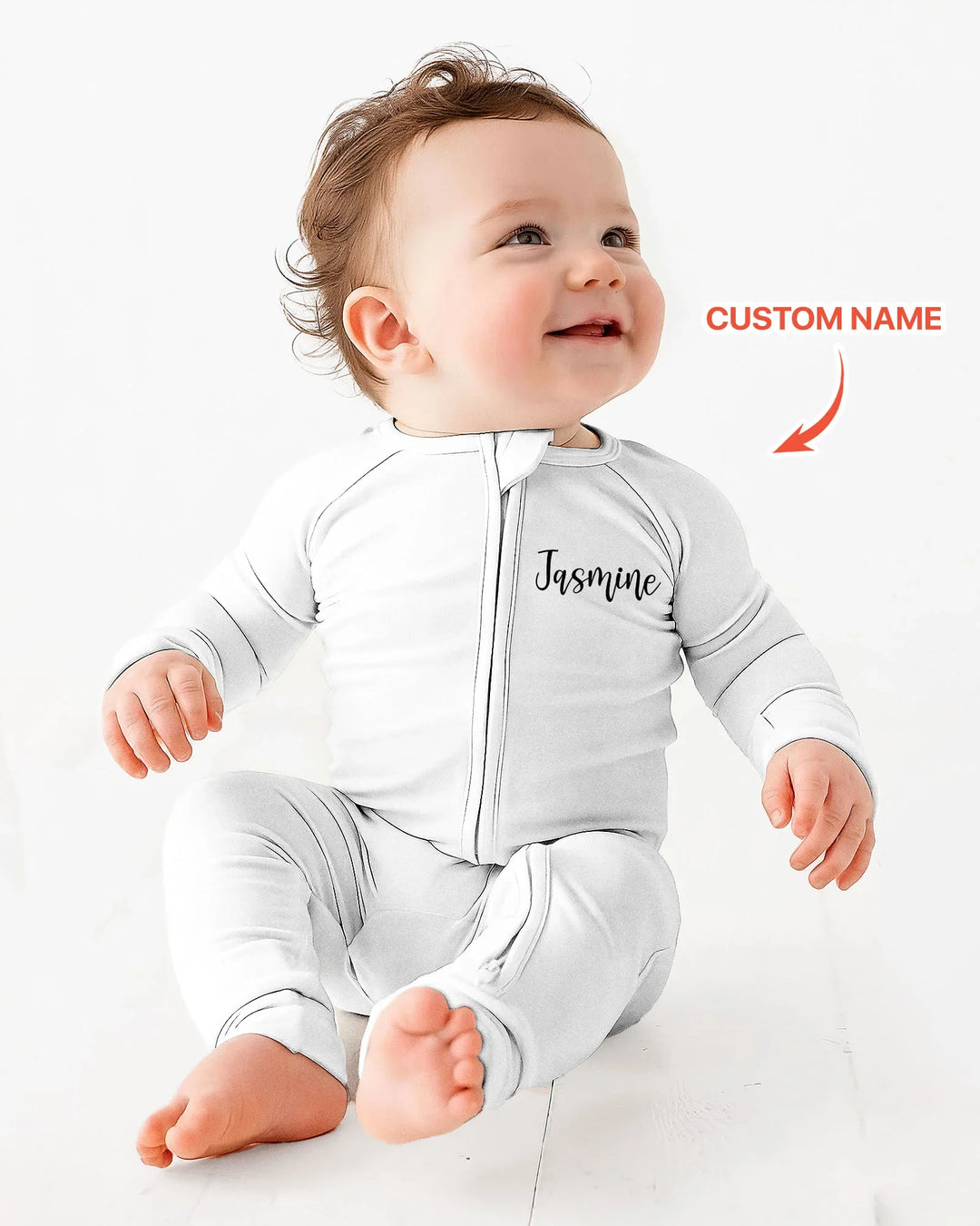 Gerippte Babykleidung mit individuellem Foto - Weich &amp; Skizzenhaft