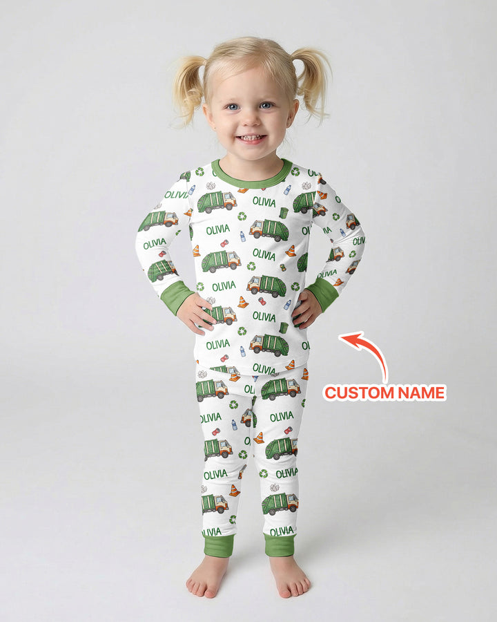 Zweiteiliges Langarm-Pyjama-Set mit Sommerfrüchten