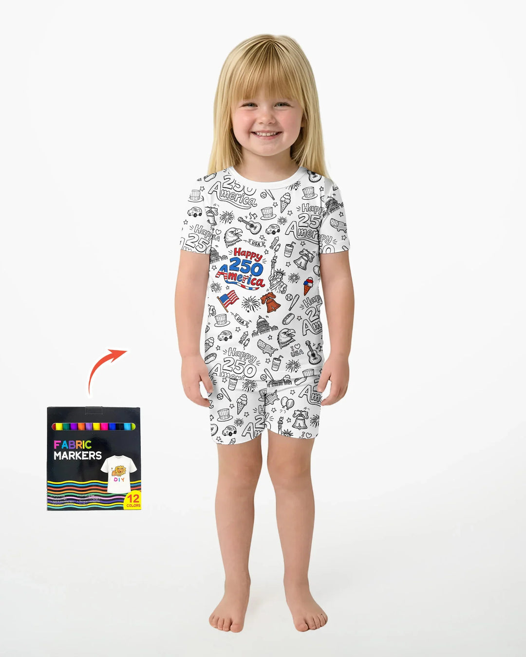 Schlafanzug-Set zweiteilig, kurze Ärmel, kurze Hose, Bambus