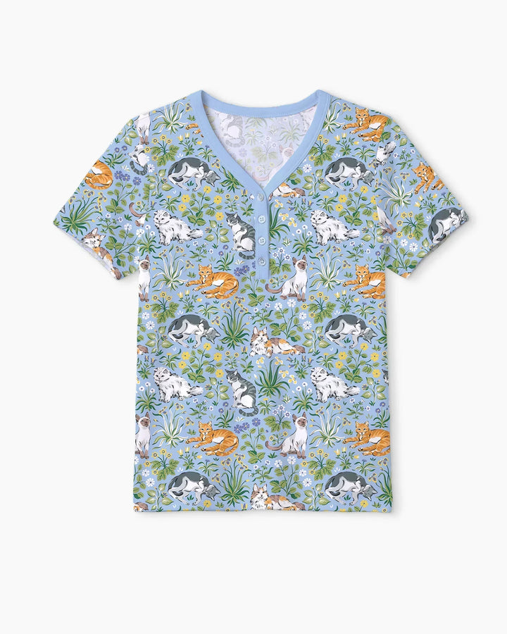 Misty Lavender Bambus Damen Kurzer Schlafanzug