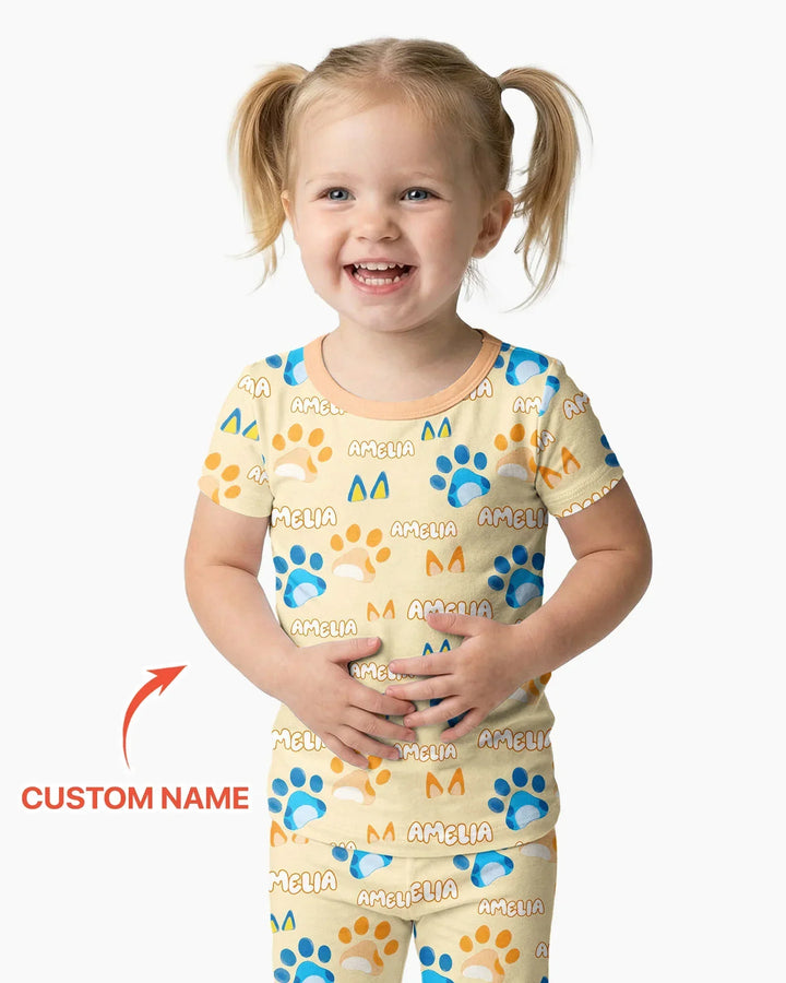 Zweiteiliges, kurzärmliges Pyjama-Set mit Marienkäfern