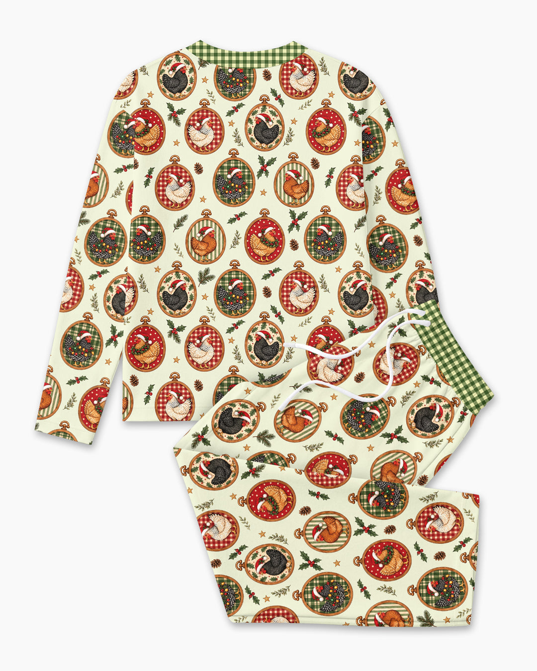 Chicken Merry Clucking Christmas Bamboo Men's Pajama Set
