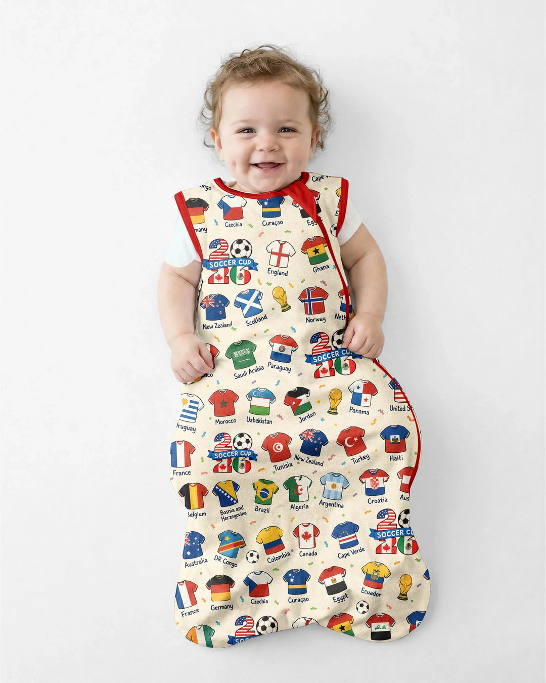 2026 Soccer World Jersey Flag Bamboo Sleep Bag