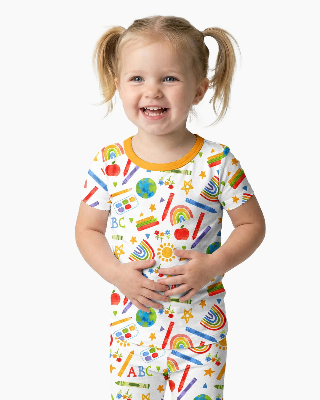 Zweiteiliges, kurzärmliges Pyjama-Set mit Marienkäfern