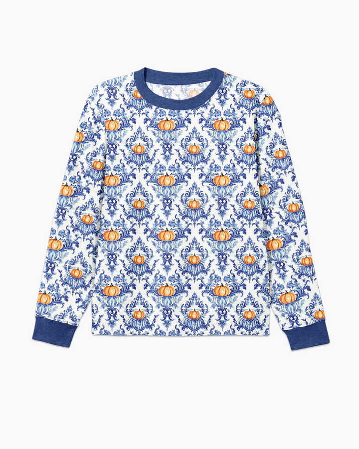 Pumpkin Toile Family Matching Bamboo Men's Pajama Set