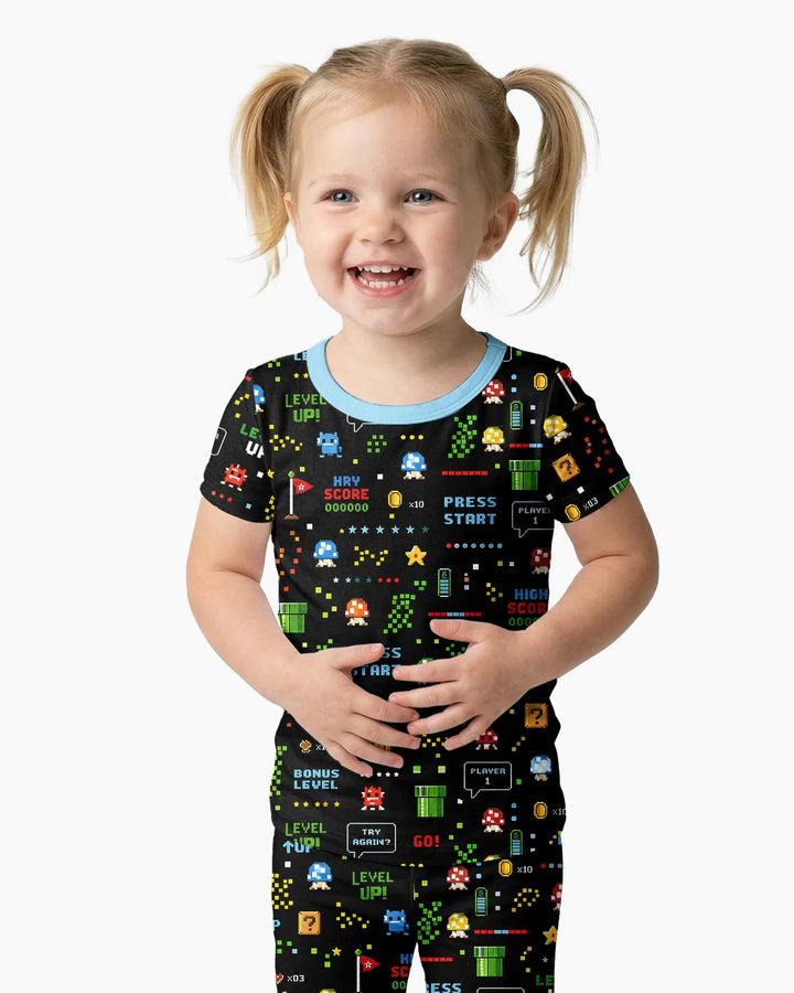 Zweiteiliges, kurzärmliges Pyjama-Set mit Marienkäfern