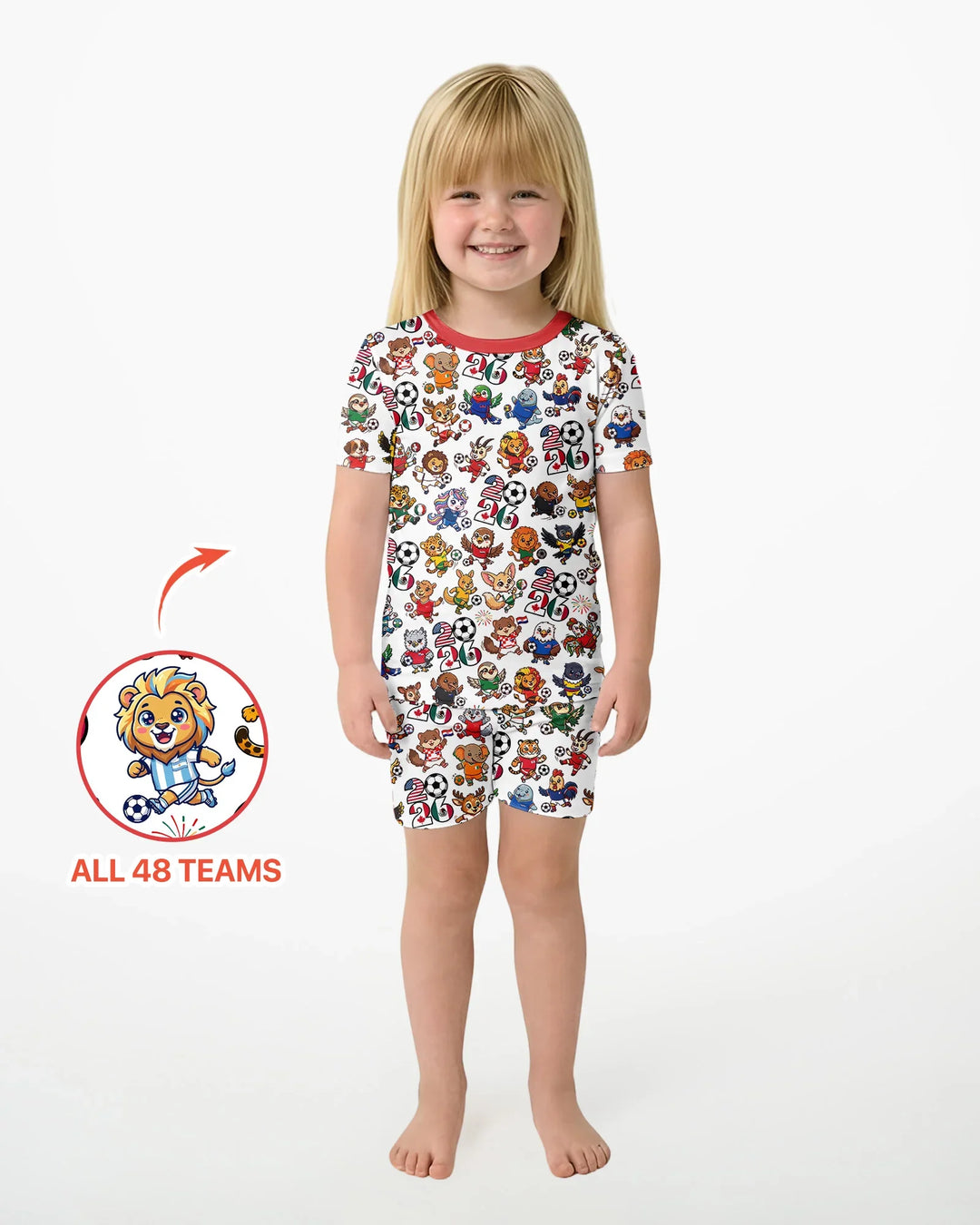Schlafanzug-Set zweiteilig, kurze Ärmel, kurze Hose, Bambus