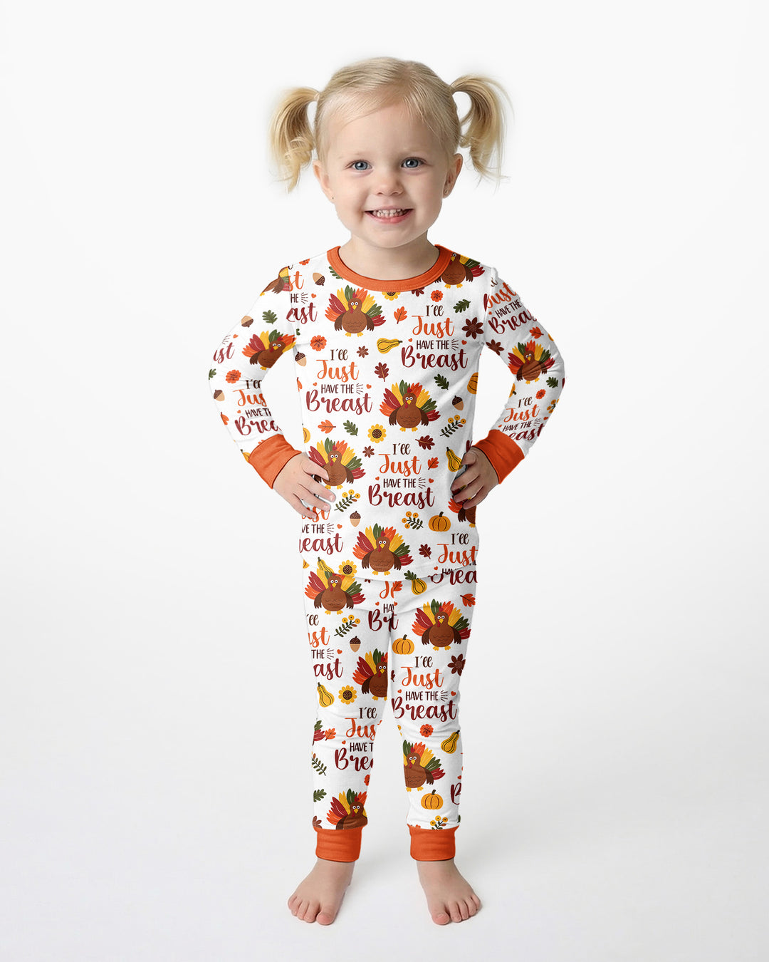 Funny Thanksgiving I’ll Just Have the Breast Bamboo Two Piece Long Sleeve Pajama Set