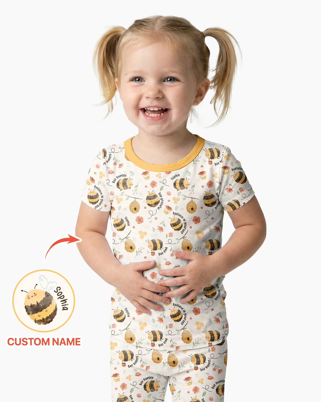 Zweiteiliges, kurzärmliges Pyjama-Set mit Marienkäfern