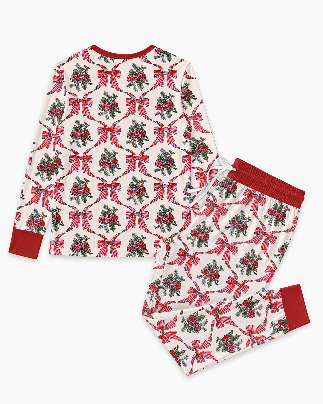 Vintage Oh Deer Christmas Bamboo Women Pajama Set