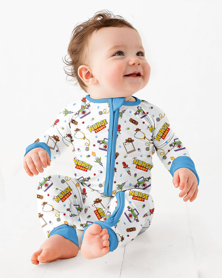 Gerippte Babykleidung mit individuellem Foto - Weich &amp; Skizzenhaft