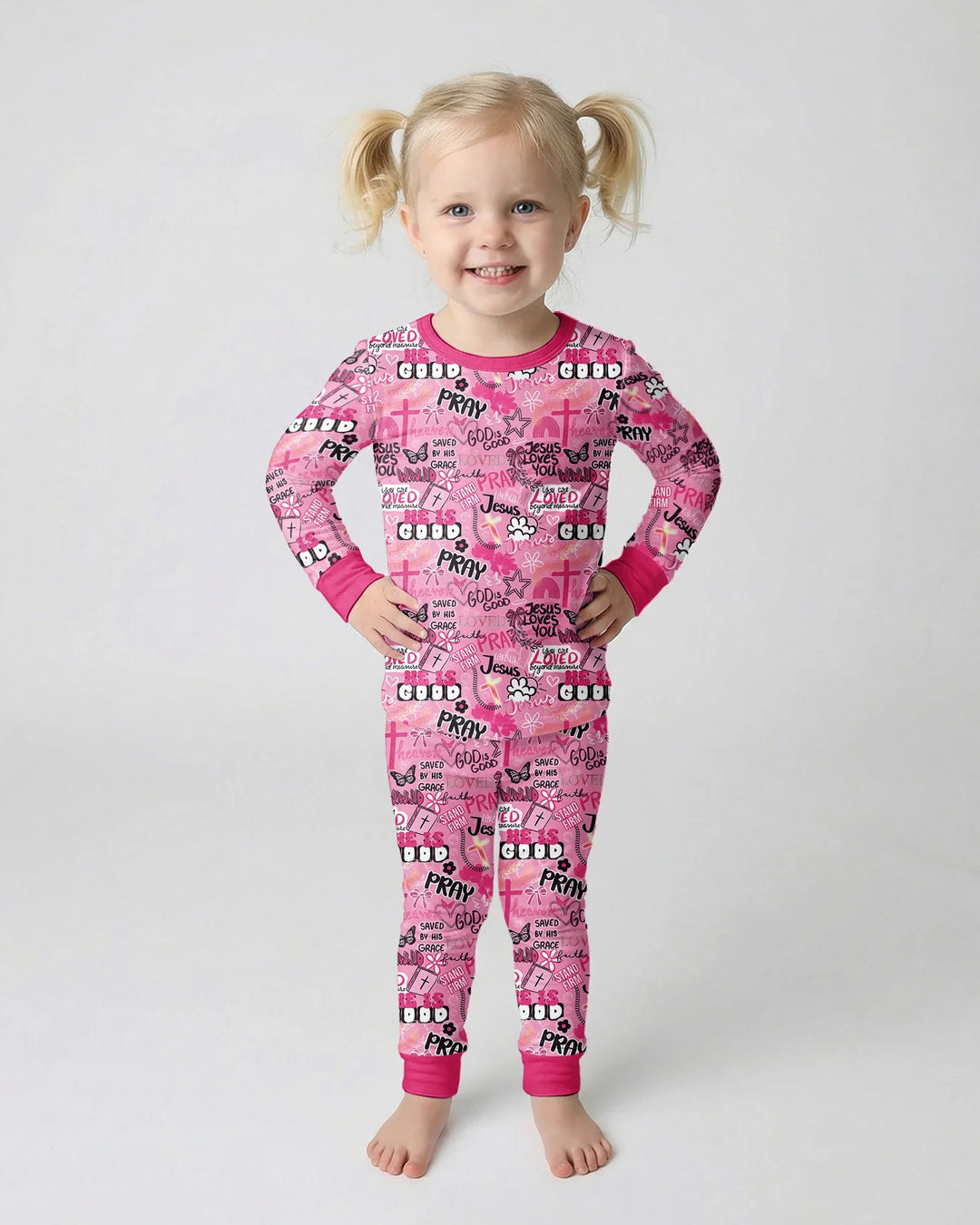 Zweiteiliges Langarm-Pyjama-Set mit Sommerfrüchten