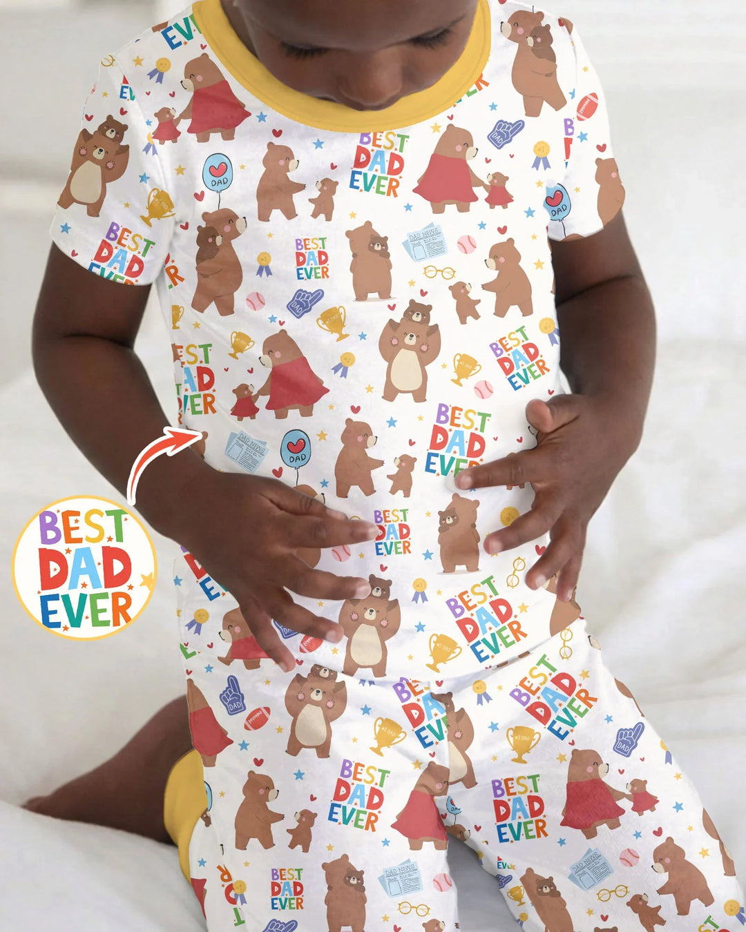 Zweiteiliges, kurzärmliges Pyjama-Set mit Marienkäfern