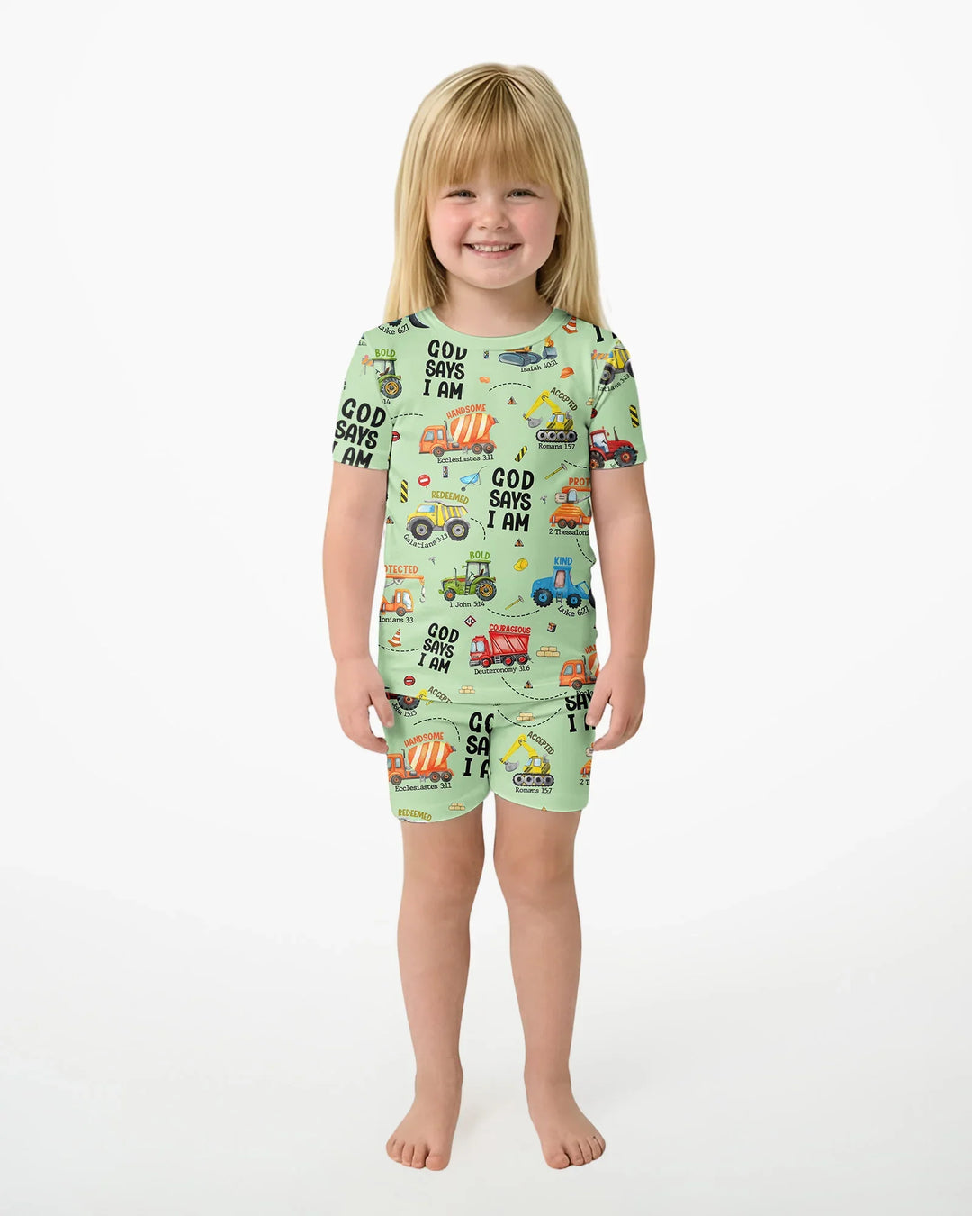 Zweiteiliges Pyjama-Set mit kurzen Ärmeln und Shorts im Sommer-Design