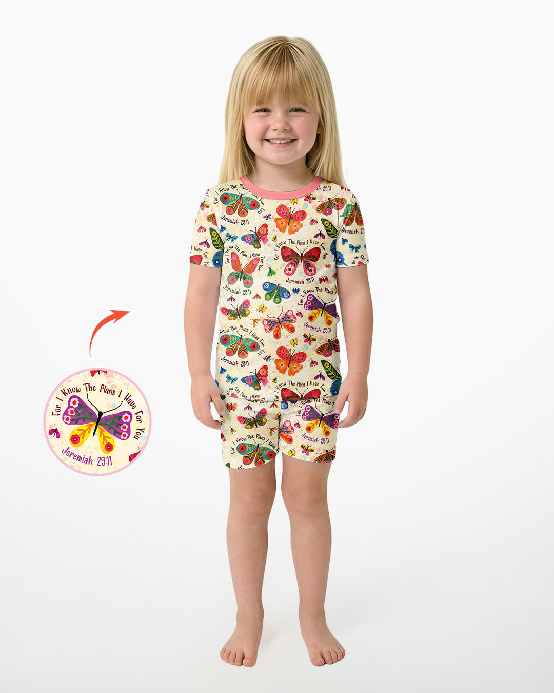 Schlafanzug-Set zweiteilig, kurze Ärmel, kurze Hose, Bambus