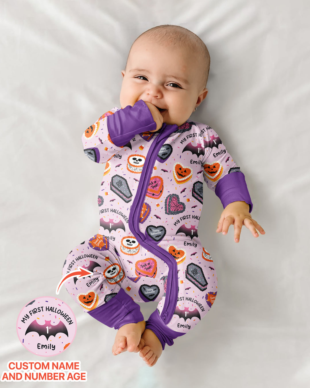 Halloween Is My Birthday Custom Name Bamboo Convertible Zippy