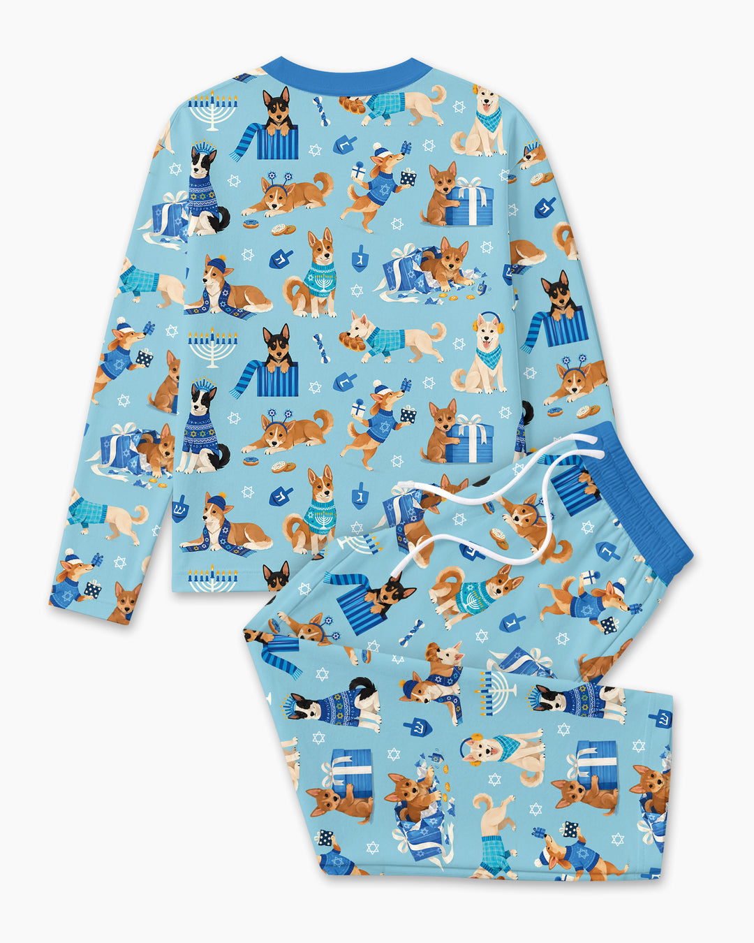 Hannukkah Protected by A Canaan Dog Bamboo Men's Pajama Set