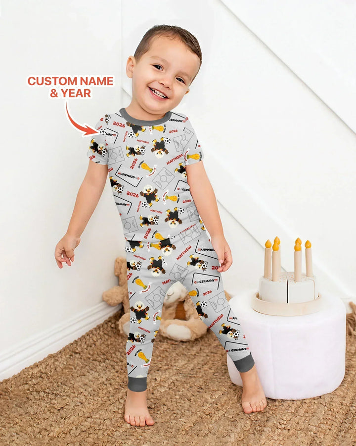 Zweiteiliges, kurzärmliges Pyjama-Set mit Marienkäfern