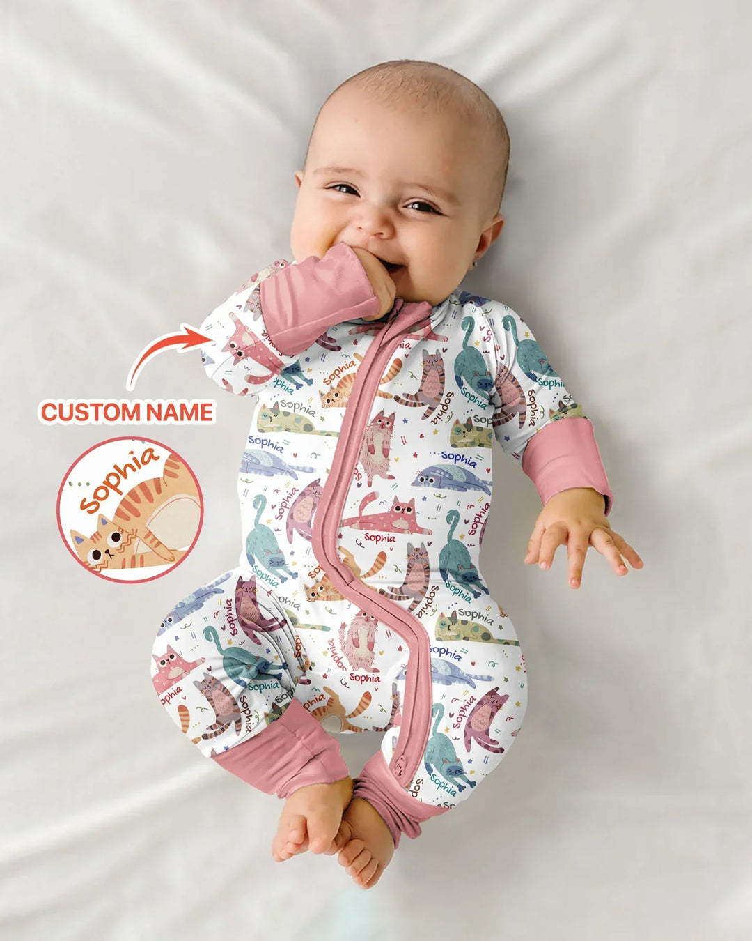 Gerippte Babykleidung mit individuellem Foto - Weich &amp; Skizzenhaft