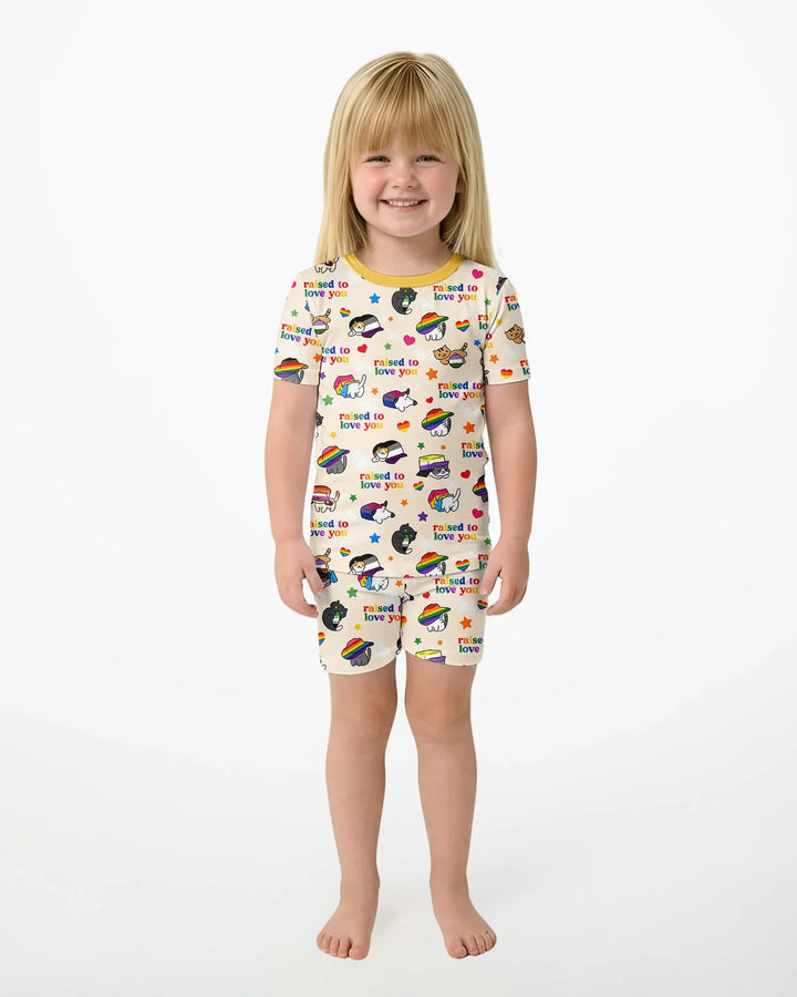 Schlafanzug-Set zweiteilig, kurze Ärmel, kurze Hose, Bambus