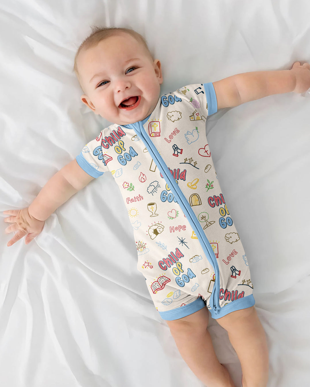 A Child Of God Family Matching Bamboo Shorty Zippy