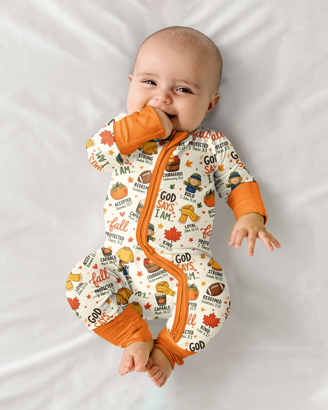 God says I am FALL Bamboo Convertible Zippy