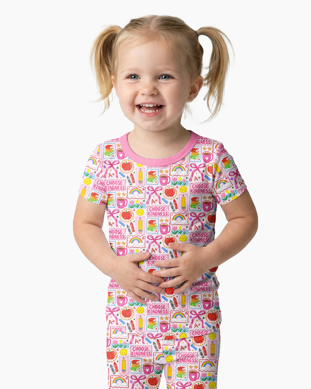 Zweiteiliges, kurzärmliges Pyjama-Set mit Marienkäfern