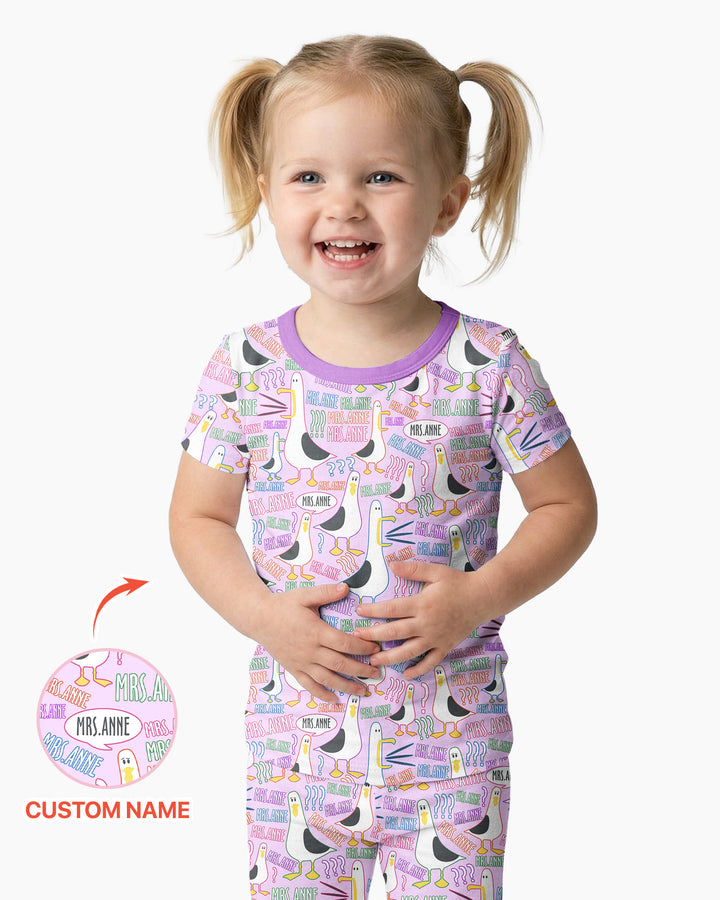 Zweiteiliges, kurzärmliges Pyjama-Set mit Marienkäfern